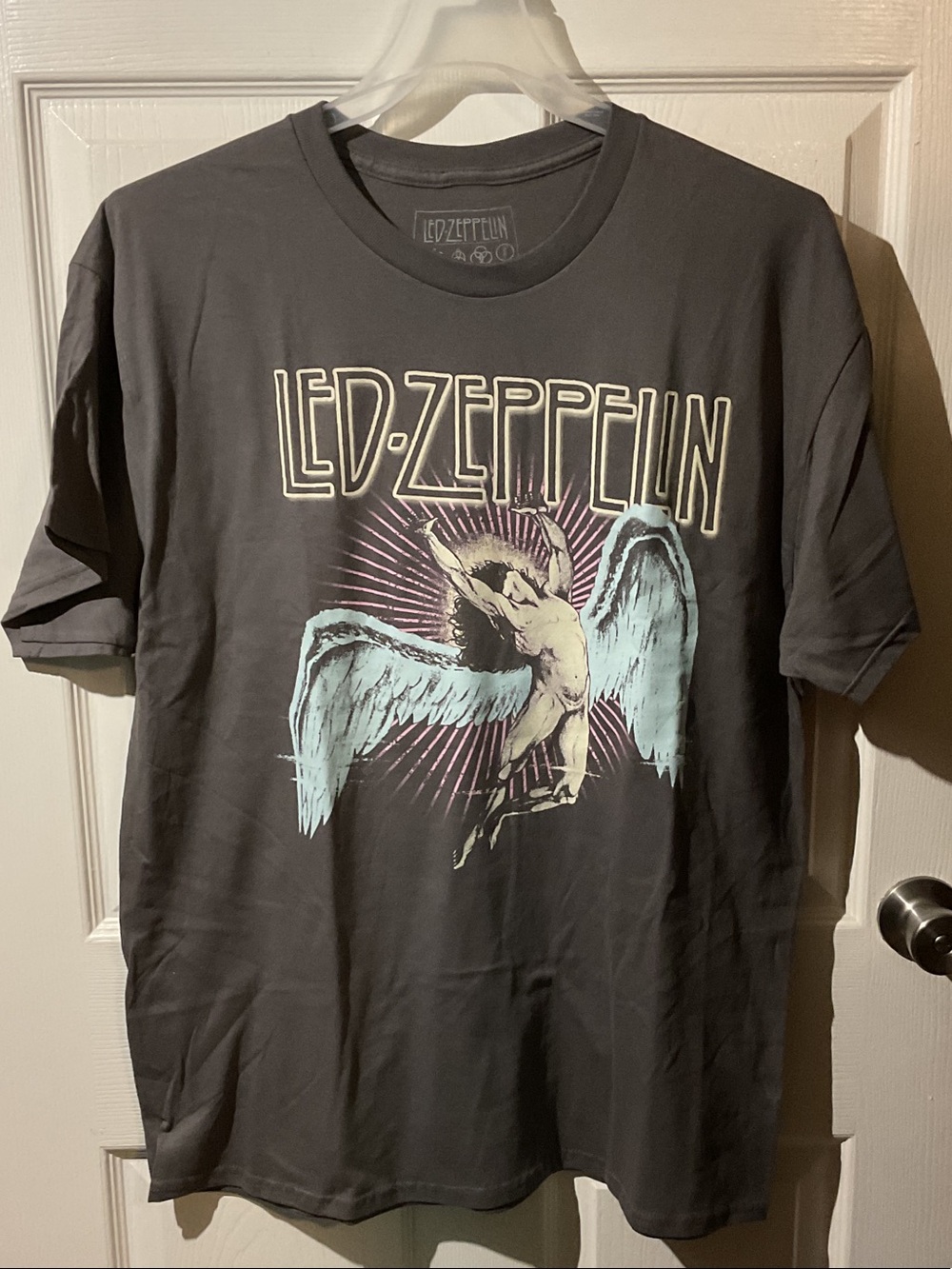 Led Zeppelin Short Sleeve Graphic Tee in Charcoal